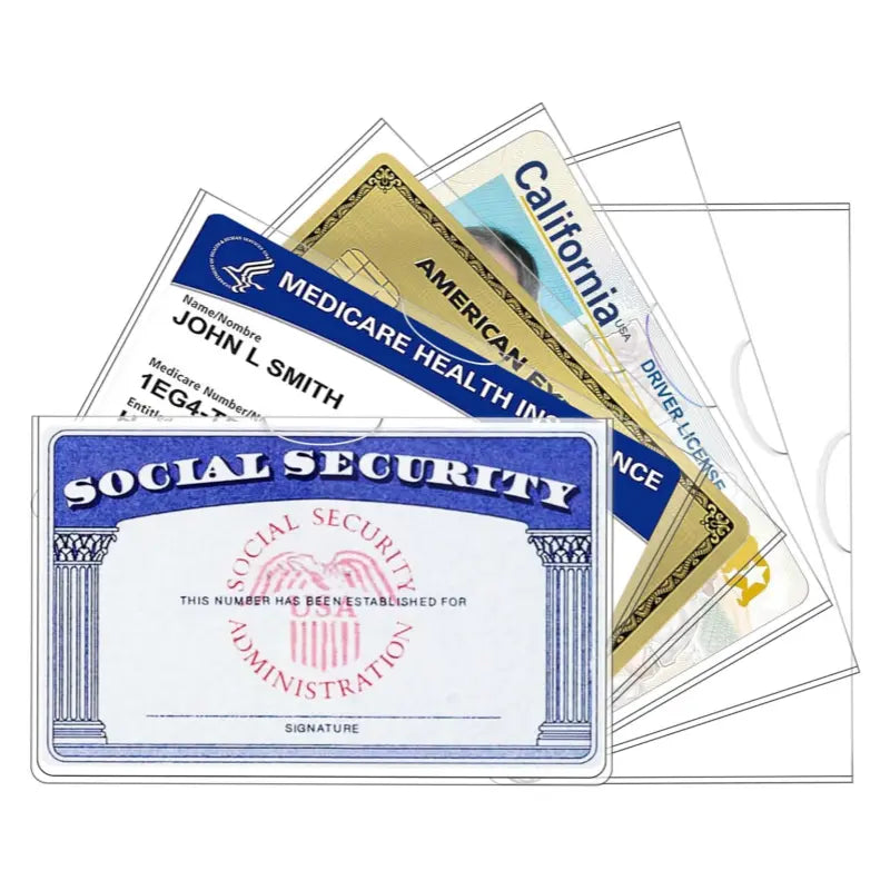 New Medicare Card Holder Protector Sleeves, 12Mil Clear PVC Waterproof Medical/Credit Card, Business/Social Security Card Protector