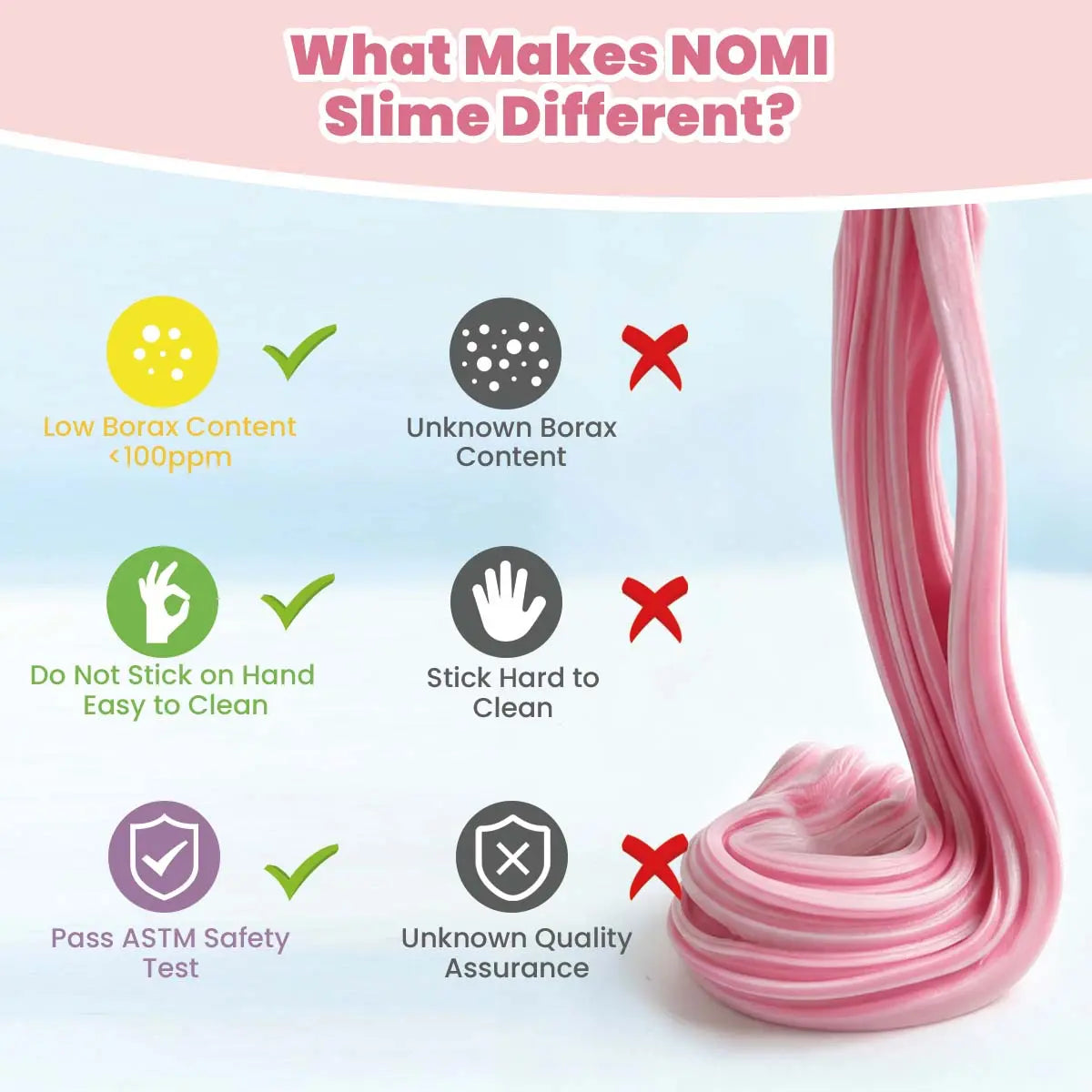NOMI 9 Pack Cake Butter Slime Kits, Soft and Non-Sticky Slime Kit Party Favors for Girls and Boys, Easter gifts, Easter Basket Stuffers for Boys Girls Candy