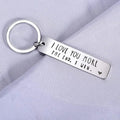 Creative Slogan Metal Keychain, Stainless Steel Key Ring with Long Bar Pendant for Car Keys, Cute Fashion Accessory for Men and Women, Perfect Valentine's Day Gift and Keychain for Bags