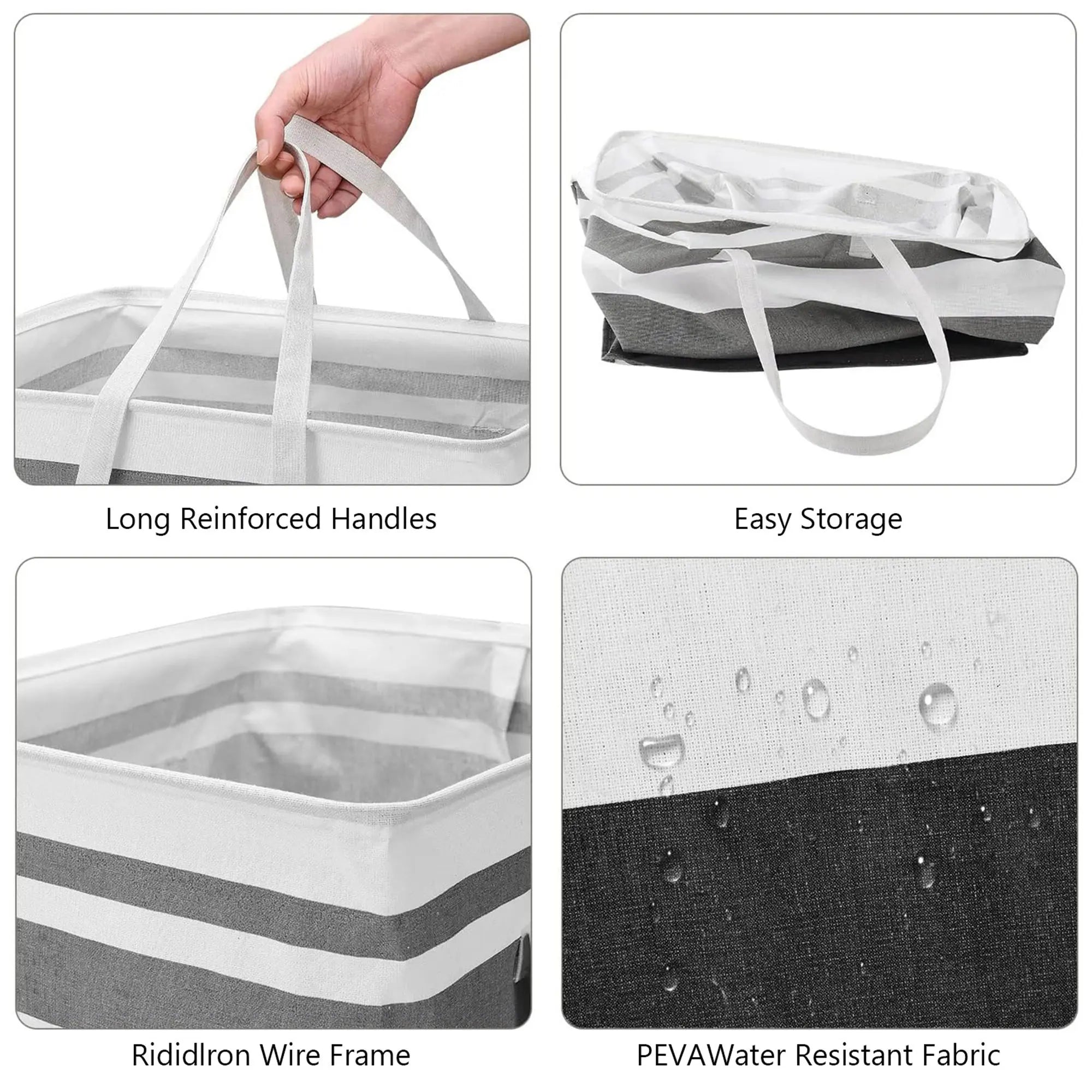 75L Freestanding Waterproof Portable Laundry Hamper - Collapsible Clothes Basket (1-Pack/2-Pack/3-Pack) with Handle Carry Ease, Multi-Function Durable Home Storage Solution for Laundry Room Organization, Clothes Baskets, Carry Handle