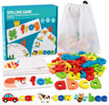 See and Spell Learning Toys, CVC Word Builders with Sight Words Flash Cards Kindergarten, Educational Toys for Toddler 2 3 4 Year Old Boys Girls - Gifts for Kids