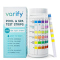 VARIFY 7-in-1 Multi-Parameter Pool & Spa Water Testing Strips Kit - Outdoor Pools Maintenance, Under 30s Results, Double Seal, Freshseal Accuracy Preservation, pH+Alk Check, Hardness, Chlorine, Bromine, Cyanuric Acid (150 Strips)