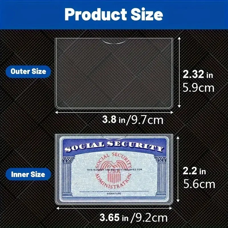 New Medicare Card Holder Protector Sleeves, 12Mil Clear PVC Waterproof Medical/Credit Card, Business/Social Security Card Protector