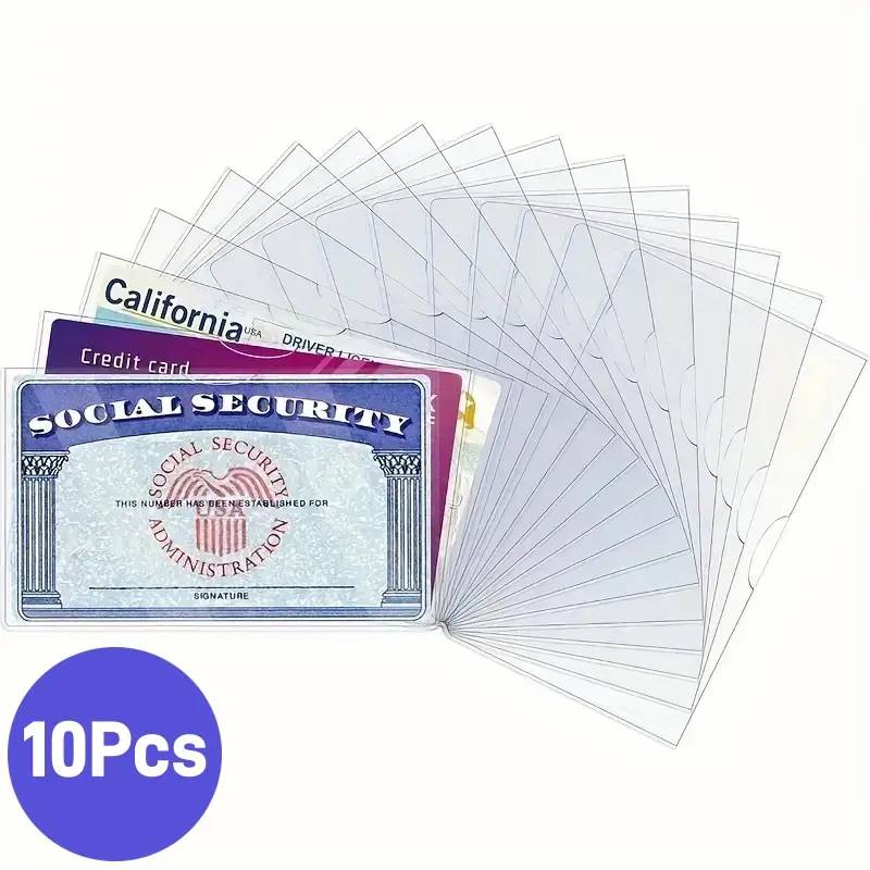 New Medicare Card Holder Protector Sleeves, 12Mil Clear PVC Waterproof Medical/Credit Card, Business/Social Security Card Protector