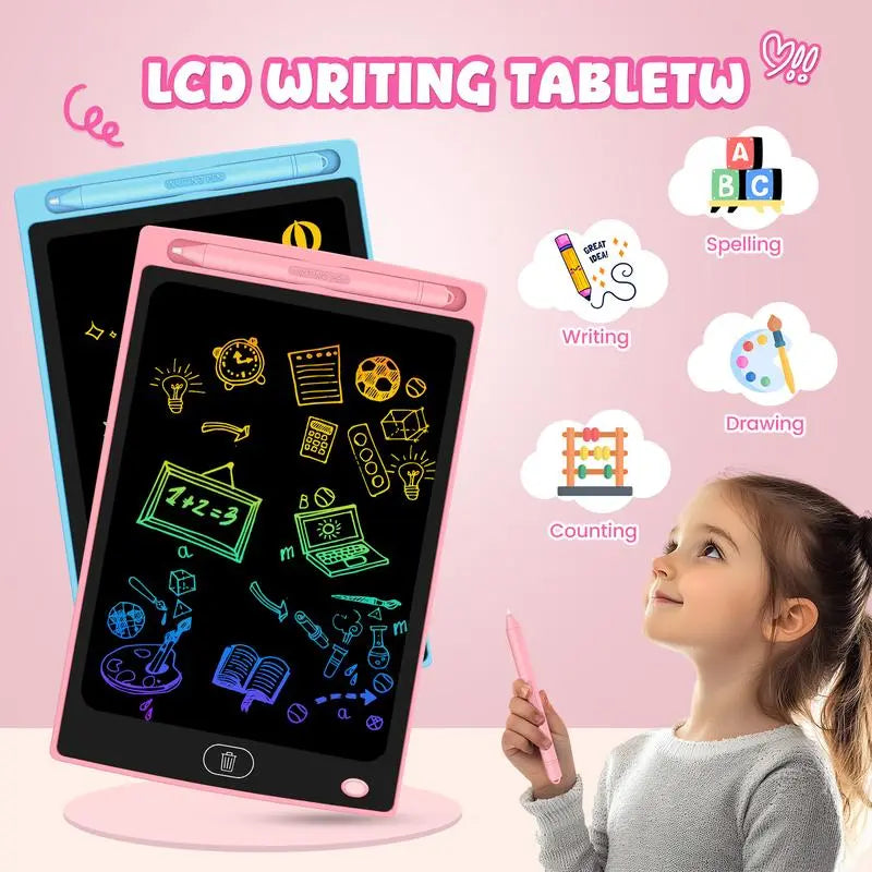 8.5 in LCD Writing Tablet Devices for Kids - Durable, Portable, Erasable Reusable Toddler Doodle Screen, Educational School Learning Toys, Perfect Cool Gifts for 3-8 Year Old Boys