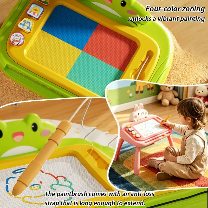 1pc Children's Educational Drawing Board Toy, Graffiti Doodle Writing Board, Erasable Colorful Painting Table, Cartoon Early Learning Toy, Sketching Toy for Kids Ages 3-5, Reusable Learning Tool, Easter, Christmas, and Birthday Gift