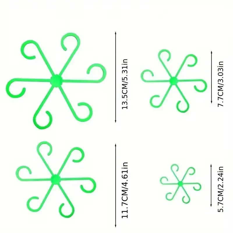 8Pcs Green Plant Stem Support Clips, Garden Plant Supplies, Heavy Duty Climbing Frame for Indoor & Outdoor Monstera, Hydroponic Plants, Flower Pots, Easy Install Garden Stakes Garden Trellis