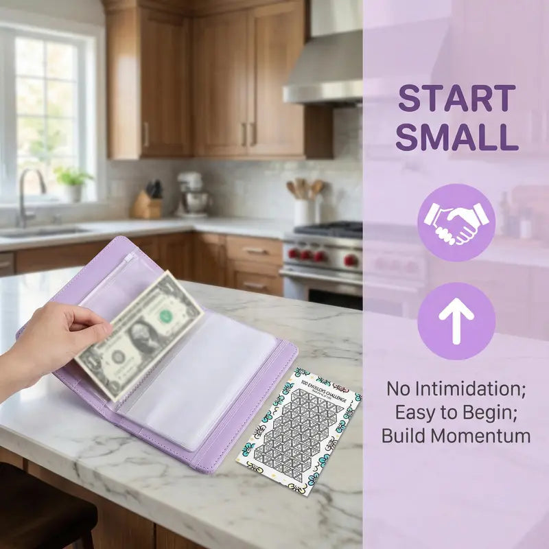 100 Envelope Challenge Binder, Savings Challenge Book with Cash Envelopes, Easy & Fun Way to Save $5,050, Money Organizer for Cash, Budget Binder with Envelopes for Budgeting & Gifts,back to school,back to school haul