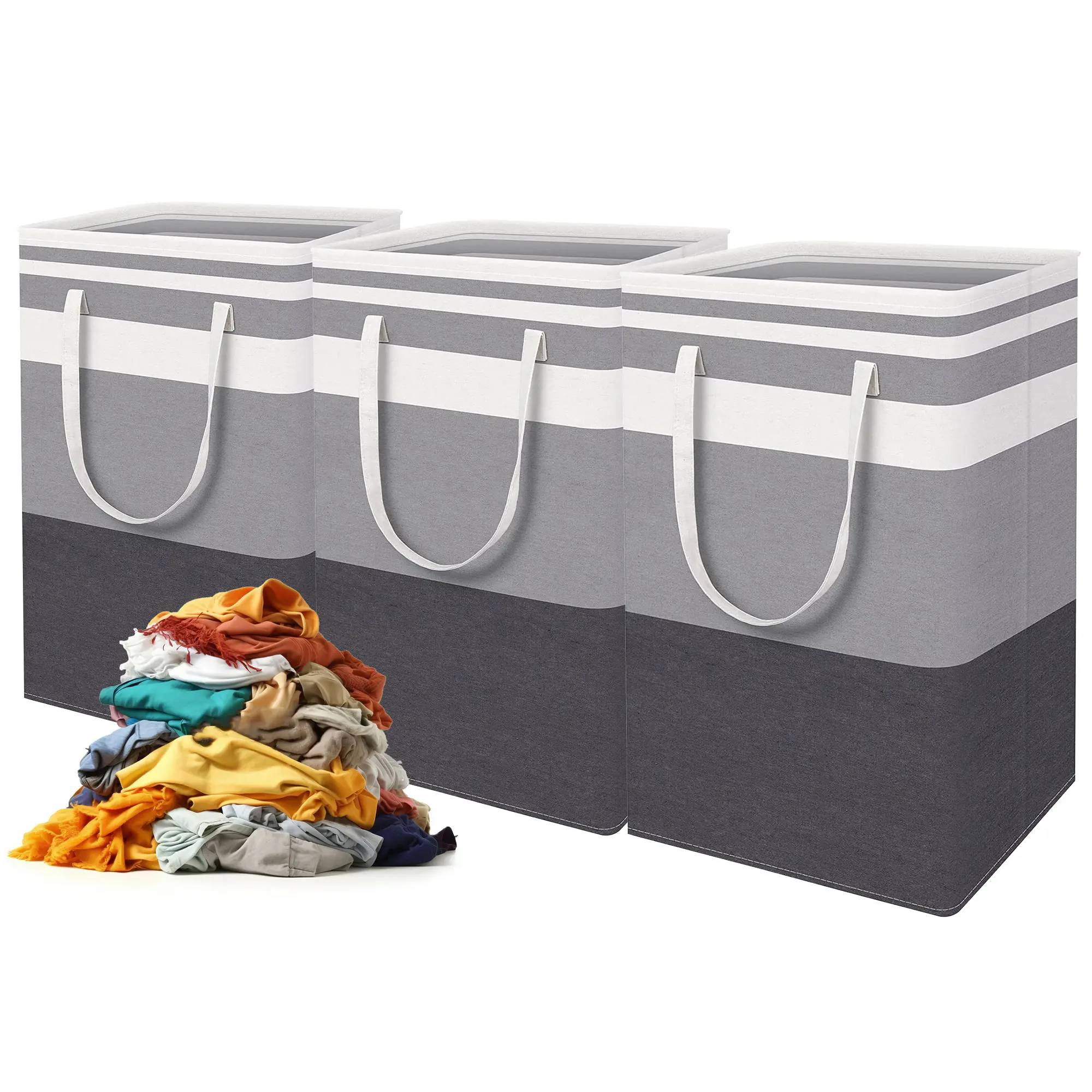 75L Freestanding Waterproof Portable Laundry Hamper - Collapsible Clothes Basket (1-Pack/2-Pack/3-Pack) with Handle Carry Ease, Multi-Function Durable Home Storage Solution for Laundry Room Organization, Clothes Baskets, Carry Handle