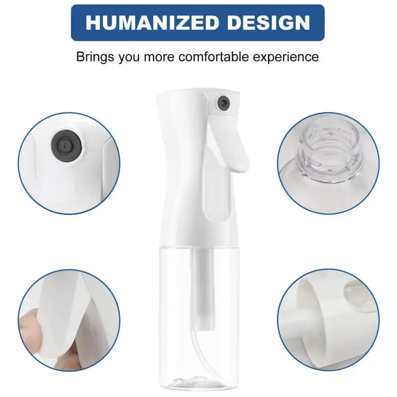 Clear Multifunctional Ergonomic Design Water Spray Bottle, Styler Spray Bottle, Clean Ultra Fine Continuous Mist