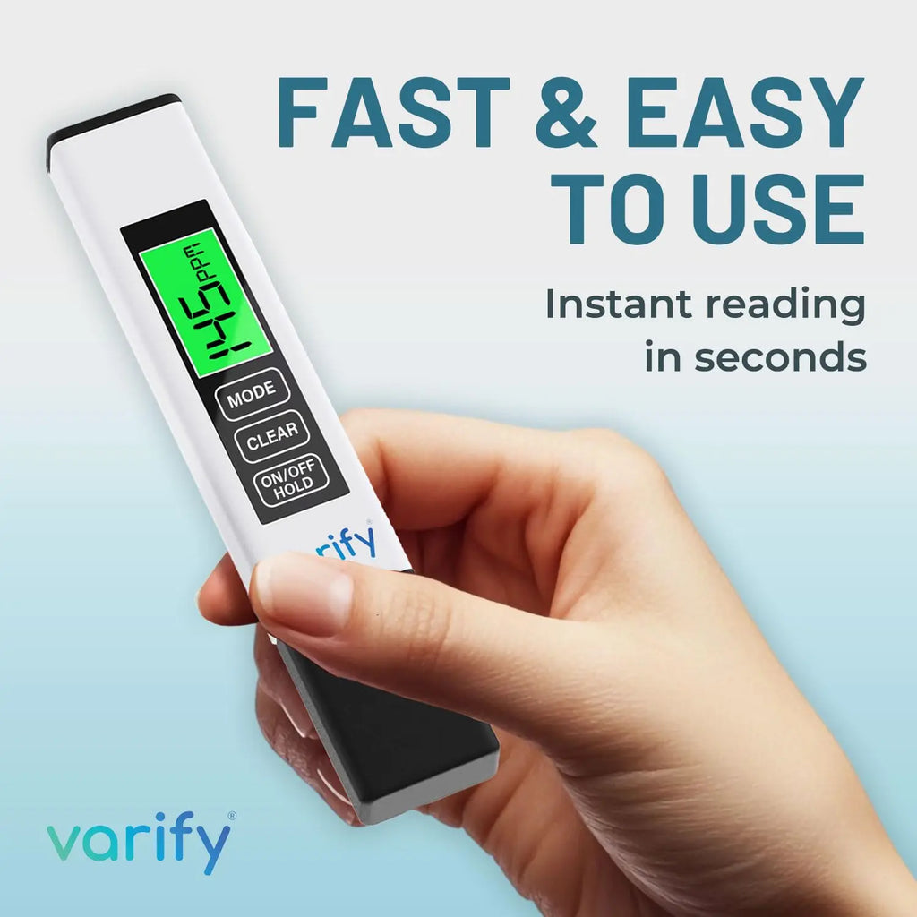 VARIFY 4-in-1 Digital Water Quality Tester - Accurate 0-9990 PPM, EC & Temp Readings, Compact, Battery-Powered, Portable for Home, Office, RO Systems, Swimming Pools (Halloween Sales)