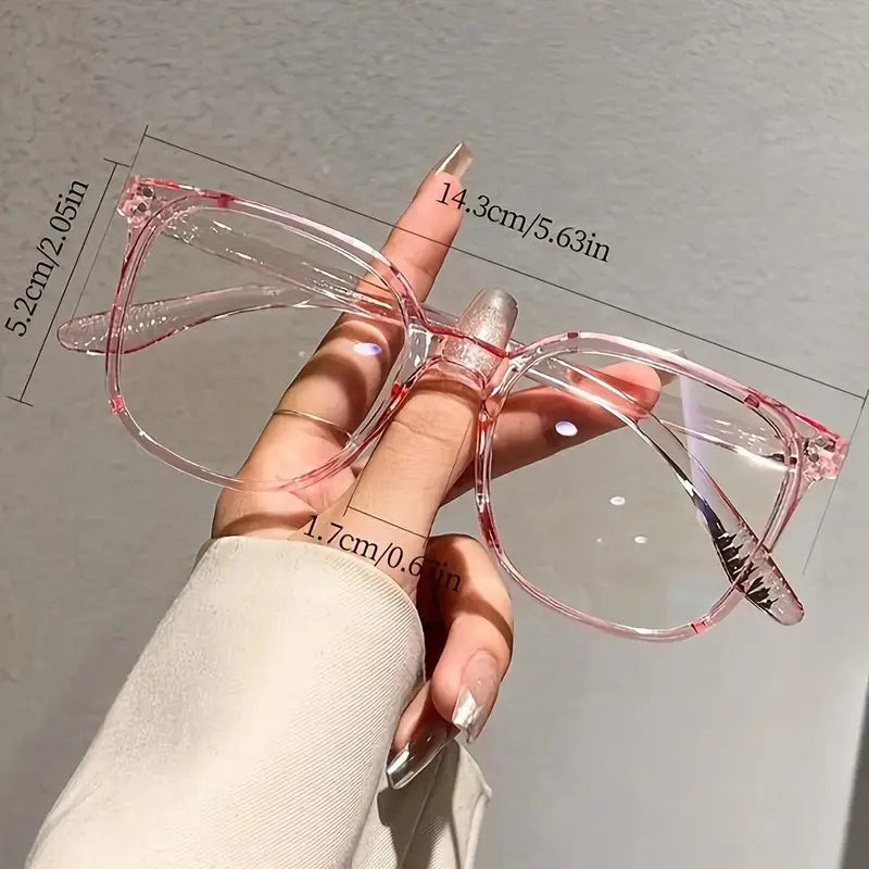 Paleshy 4-Pack Women's Blue Light Blocking Glasses - Anti- Round Face Eyewear Set, 4 Fashion Frame Colors | Internet Celebrity Style Windproof No-Makeup Essential