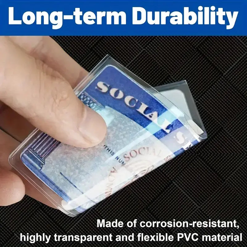 New Medicare Card Holder Protector Sleeves, 12Mil Clear PVC Waterproof Medical/Credit Card, Business/Social Security Card Protector