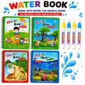 Kids Reusable Magic Water Coloring Book - 7.3in x 5.1in Spiral Notebook, Child-Friendly, Cartoon Color-Reveal Pages, Refillable Water Pens, Travel-Ready Book, Ages 2-6 Preschool Learning Kids Toy, Easter Cool Gifts, Party Favors, Toddler Birthday Presents