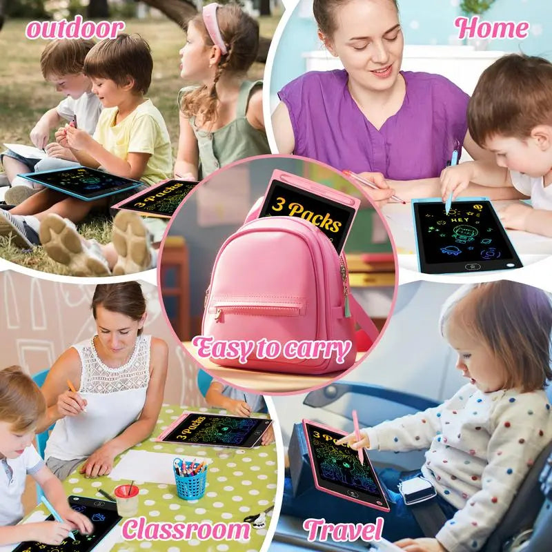 8.5 in LCD Writing Tablet Devices for Kids - Durable, Portable, Erasable Reusable Toddler Doodle Screen, Educational School Learning Toys, Perfect Cool Gifts for 3-8 Year Old Boys