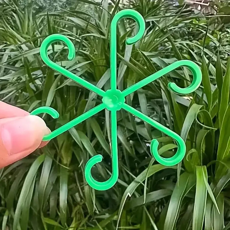 8Pcs Green Plant Stem Support Clips, Garden Plant Supplies, Heavy Duty Climbing Frame for Indoor & Outdoor Monstera, Hydroponic Plants, Flower Pots, Easy Install Garden Stakes Garden Trellis