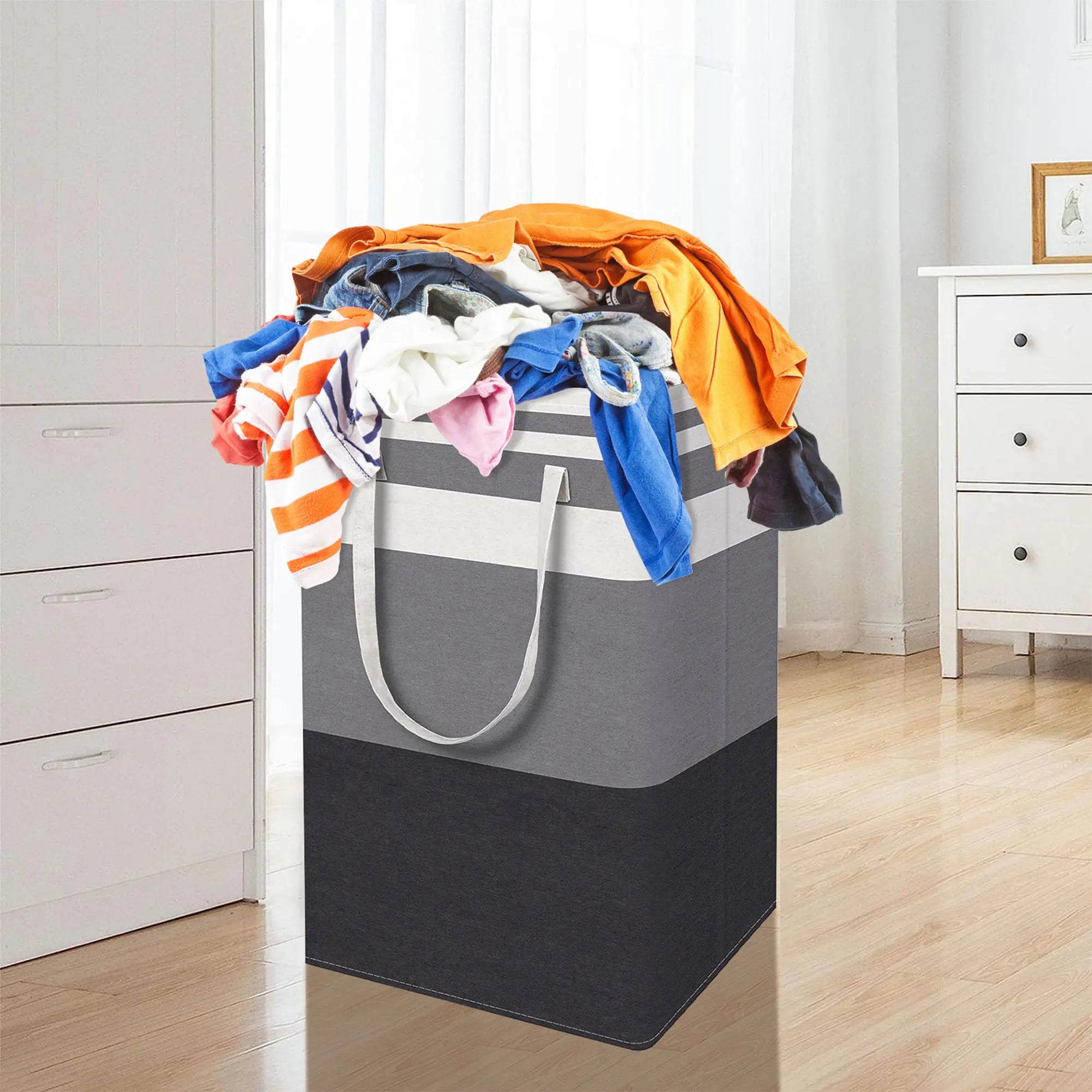 75L Freestanding Waterproof Portable Laundry Hamper - Collapsible Clothes Basket (1-Pack/2-Pack/3-Pack) with Handle Carry Ease, Multi-Function Durable Home Storage Solution for Laundry Room Organization, Clothes Baskets, Carry Handle