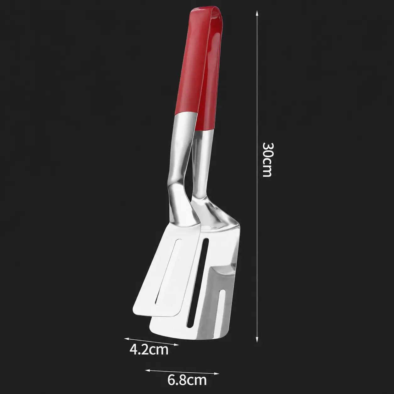 Stainless Steel Multi-Functional Steak Spatula Clamp, Kitchen Cooking Tongs for Fried Steak, Grill Use