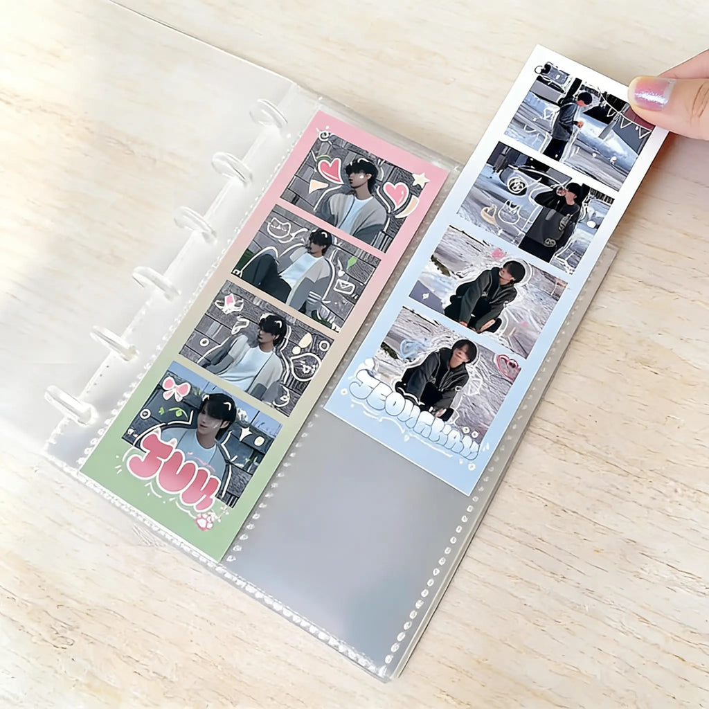 Transparent Photo Booth Frame & Album-Style Storage Box - 2x6-in Capacity, 20-Page Decorations, Wedding Photo Albums, GF Gift (Office Stationery)
