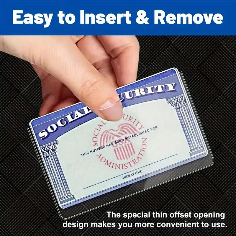 New Medicare Card Holder Protector Sleeves, 12Mil Clear PVC Waterproof Medical/Credit Card, Business/Social Security Card Protector