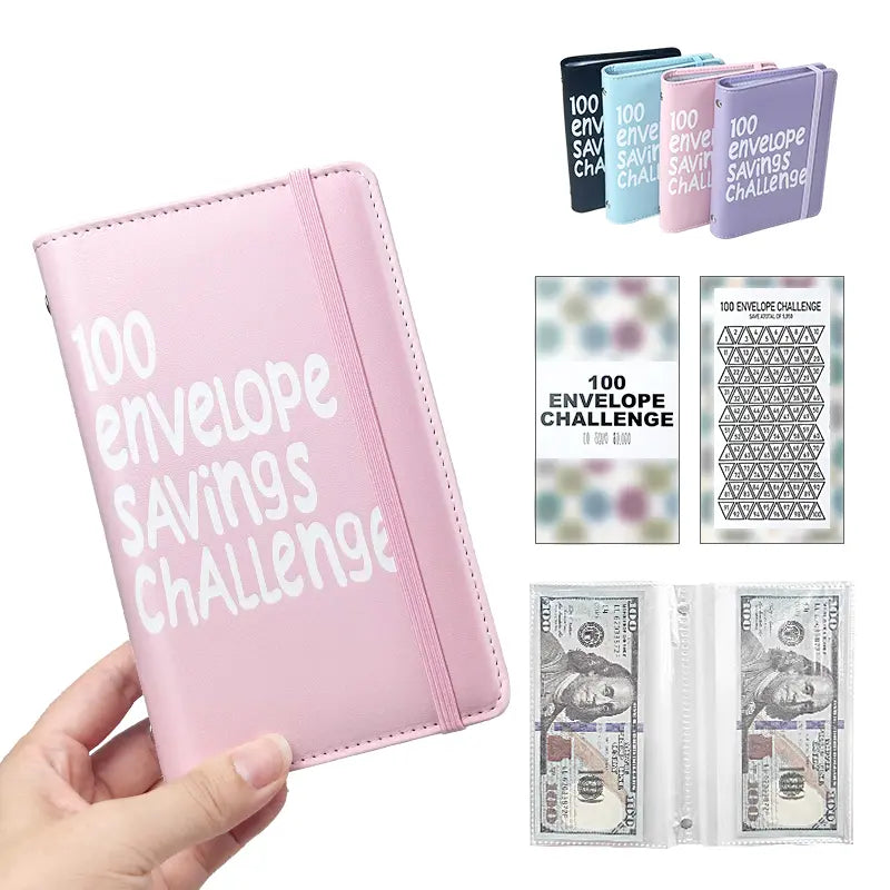 2026 New Model 100 Envelopes Money Saving Challenge with Cute Stickers, Money Saving Binder with Cash Envelopes, Budget Binder Savings Challenge Book for 100 Day to Save $5,050 for Budgeting Planner,back to school,back to school haul