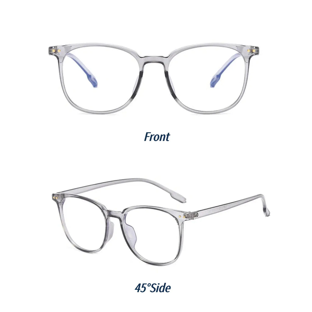 Paleshy 4-Pack Women's Blue Light Blocking Glasses - Anti- Round Face Eyewear Set, 4 Fashion Frame Colors | Internet Celebrity Style Windproof No-Makeup Essential