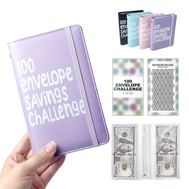 2026 New Model 100 Envelopes Money Saving Challenge with Cute Stickers, Money Saving Binder with Cash Envelopes, Budget Binder Savings Challenge Book for 100 Day to Save $5,050 for Budgeting Planner,back to school,back to school haul