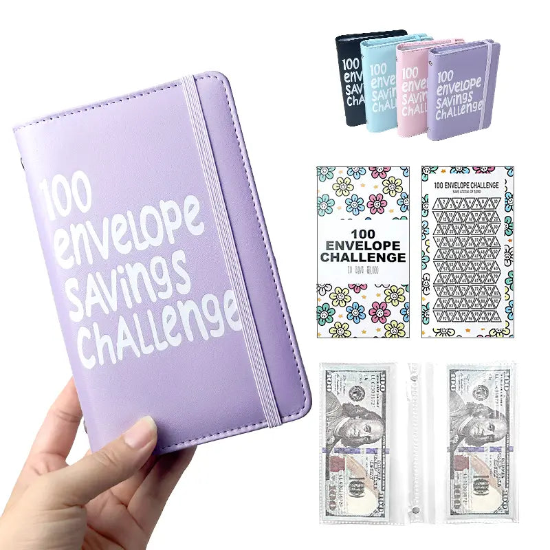 100 Envelope Challenge Binder, Savings Challenge Book with Cash Envelopes, Easy & Fun Way to Save $5,050, Money Organizer for Cash, Budget Binder with Envelopes for Budgeting & Gifts,back to school,back to school haul
