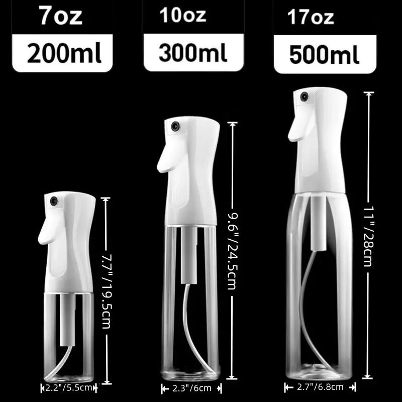 Clear Multifunctional Ergonomic Design Water Spray Bottle, Styler Spray Bottle, Clean Ultra Fine Continuous Mist