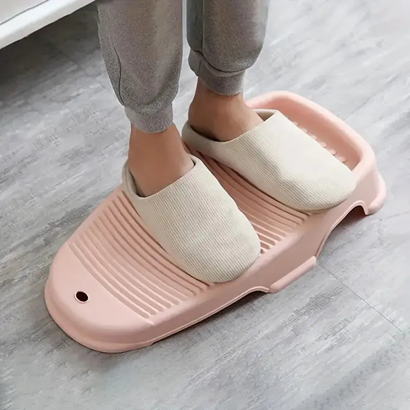 Non-Slip Soap Saver Scrubber Board, Plastic Washboard, Durable Household Cleaning Tool, Ideal for Laundry & Daily Use, Perfect for Clothes Care