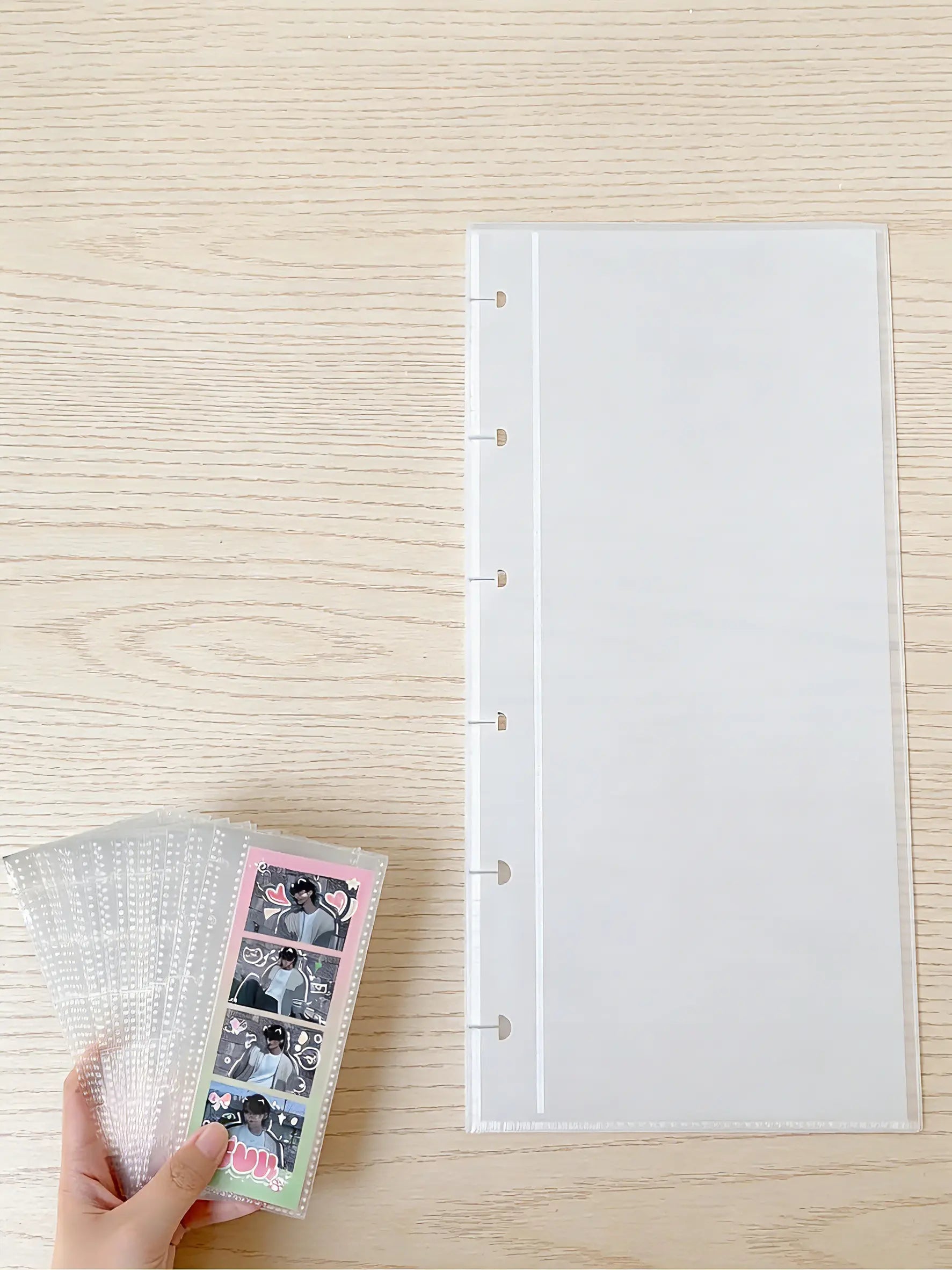 Transparent Photo Booth Frame & Album-Style Storage Box - 2x6-in Capacity, 20-Page Decorations, Wedding Photo Albums, GF Gift (Office Stationery)