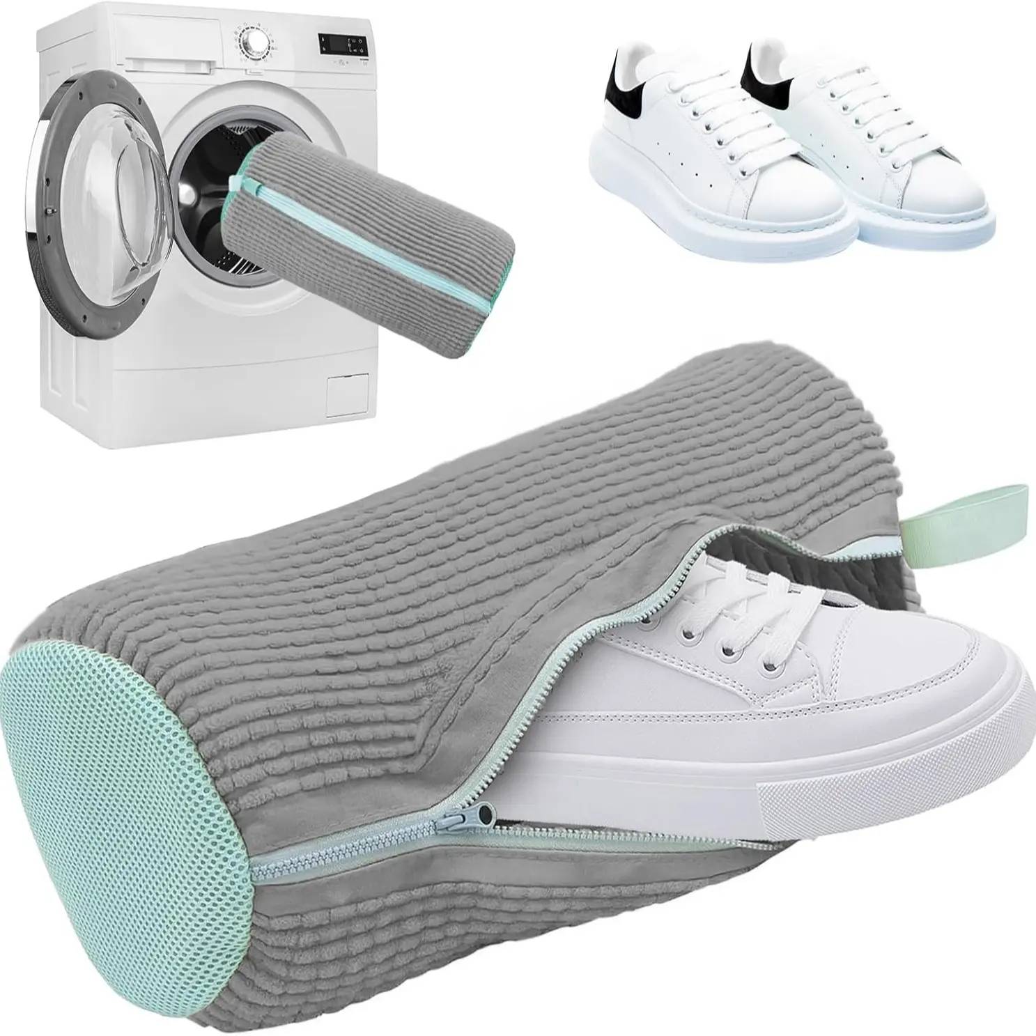 Laundry Shoe Washing Bag for Washing Machine - Protect Your Footwear during the Wash Accessories shoe washing,Mesh Accessory mesh laundry Grey #backtoschool