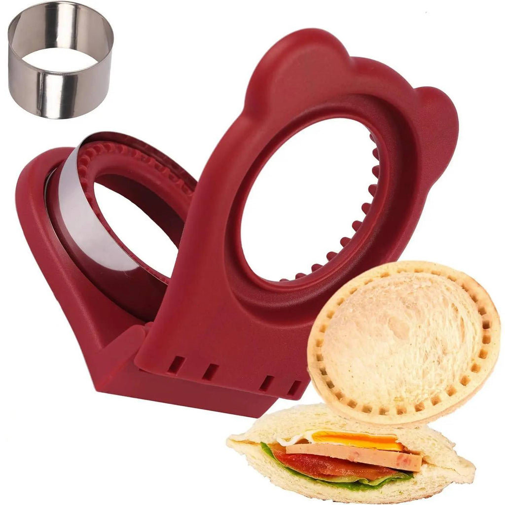 Crustless Sandwich Maker Sealer Cutter – Kitchen Utensils, Kitchen Gadgets, Double-Side Sealing for Snug Bites, Makes PB&J, Meat-Veggie or Pastries with Creative Fillings, Money-Saving Tool, Make Pb&J, Meat-Veggie, Or Pastries