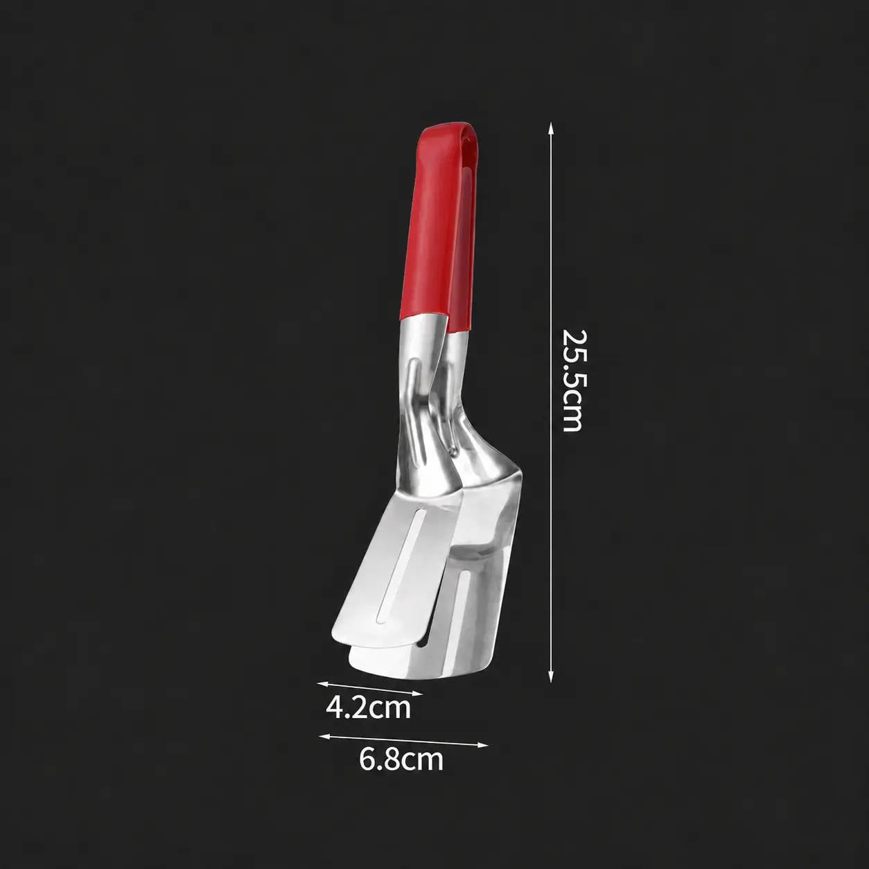 Stainless Steel Multi-Functional Steak Spatula Clamp, Kitchen Cooking Tongs for Fried Steak, Grill Use