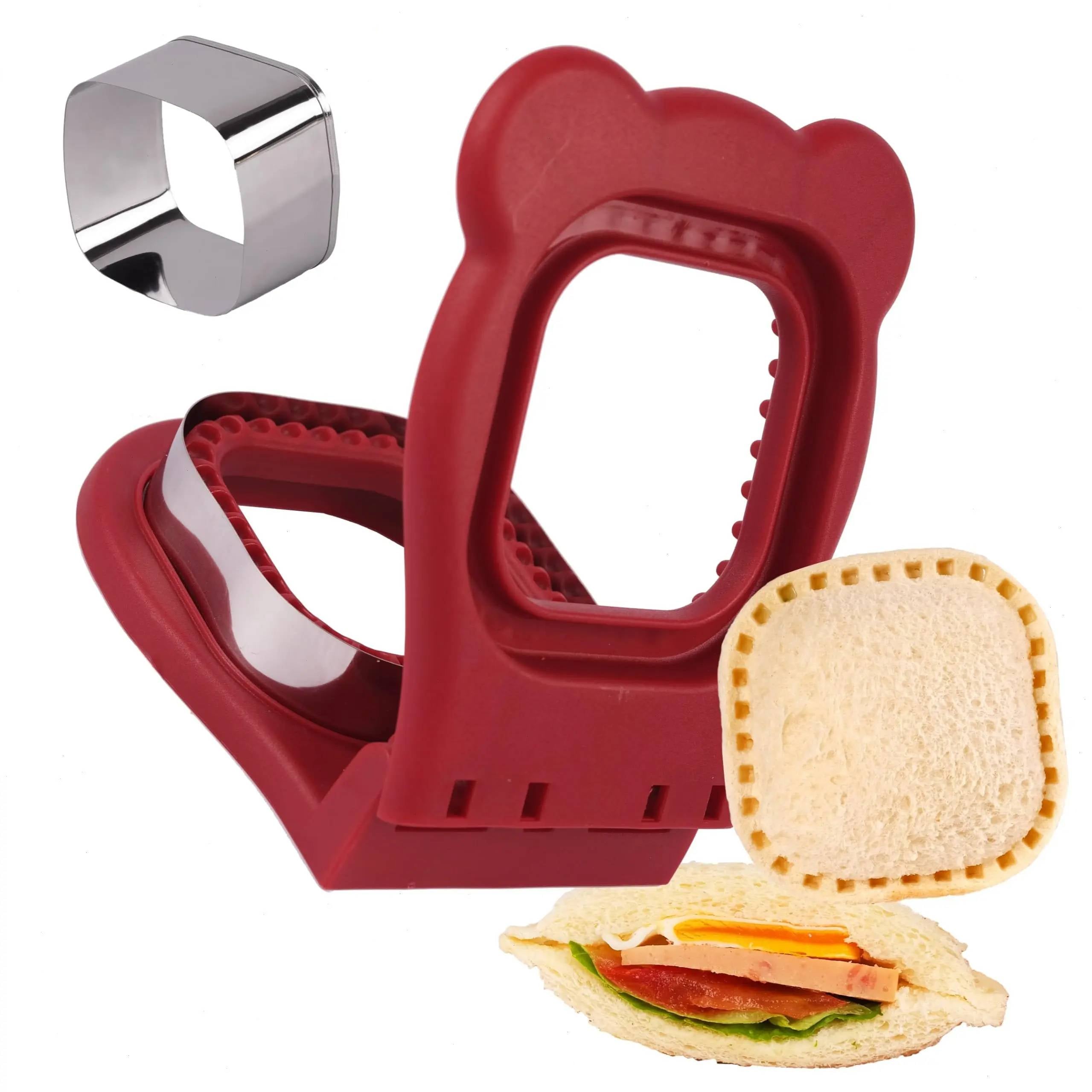 Crustless Sandwich Maker Sealer Cutter – Kitchen Utensils, Kitchen Gadgets, Double-Side Sealing for Snug Bites, Makes PB&J, Meat-Veggie or Pastries with Creative Fillings, Money-Saving Tool, Make Pb&J, Meat-Veggie, Or Pastries