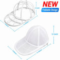 【Easy Assembly Required】PP Hat Washer Cage with Adjustable Shaper, 1 Pack (Free Gift-White Zipper Mesh Bag), Laundry Accessory for Adult Caps, Washer/Dishwasher Protection & Organizer, Home Supplies Christmas Gift Option Father's Day Gift, Back to Schoo