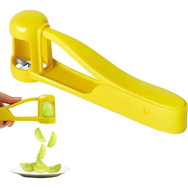 SohoChic LUVAN Stainless Steel Grape Cutter - Durable ABS Fruit Tool for Toddlers 1-3, 1-Press Quarter Slicing, Automatic Spring Return, Thumb Operation, Safe for Cherry Tomato, Kids' Snacks, Outdoor Activities, Party Platters Kitchen Supply