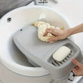 Non-Slip Soap Saver Scrubber Board, Plastic Washboard, Durable Household Cleaning Tool, Ideal for Laundry & Daily Use, Perfect for Clothes Care