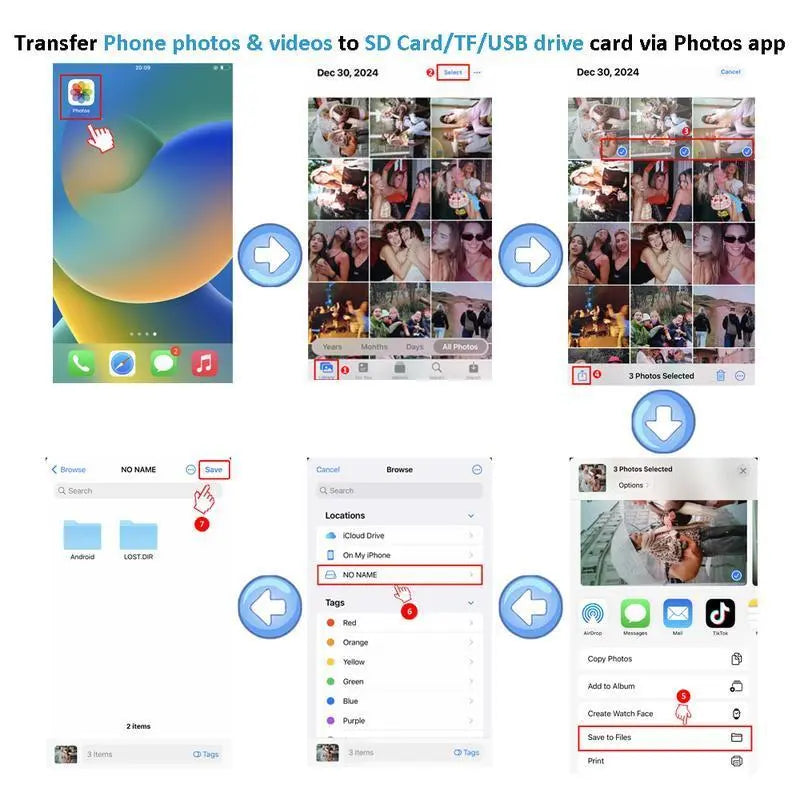 SD card reader is suitable for iPhone and iPad cameras. It has a USB C dual-card slot and USB 3.0 storage card reader. It supports SD/TF cards and can be used as a tracking camera viewer. SD card adapter is a portable Micro SD card reader.