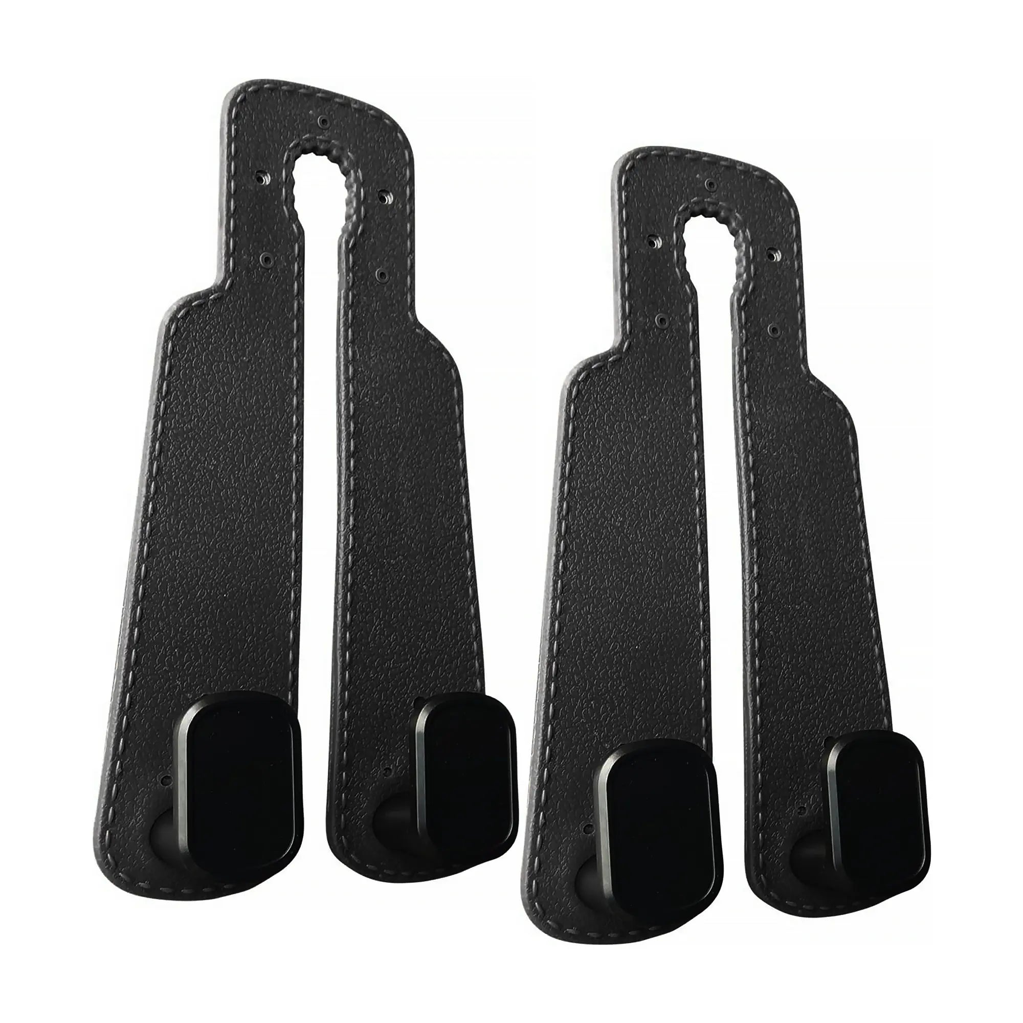 4 Counts Car Seat Headrest Hook, Improved Car Seat Back Double Hooks for Kids' Toys Hats Masks Sunglasses, Soft Gentle Faux Leather
