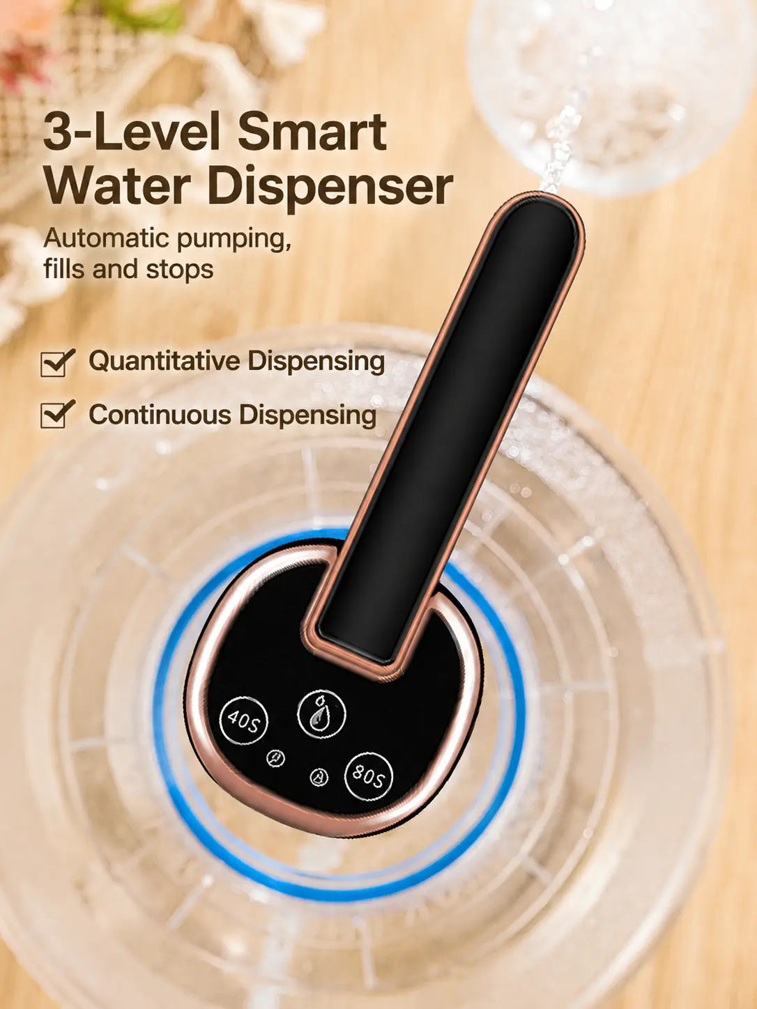 Automatic Foldable 5-Gal Water Bottle Pump, USB Type-C Charging Portable Water Dispenser with Water Hose & Charging Cable, Universal for Camping, Workshop