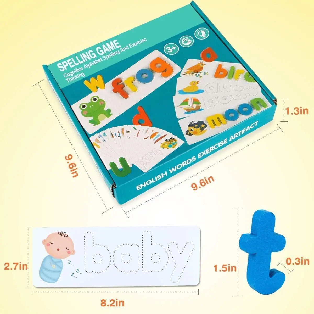 See and Spell Learning Toys, CVC Word Builders with Sight Words Flash Cards Kindergarten, Educational Toys for Toddler 2 3 4 Year Old Boys Girls - Gifts for Kids