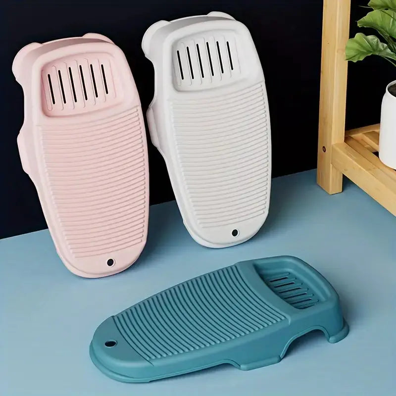Non-Slip Soap Saver Scrubber Board, Plastic Washboard, Durable Household Cleaning Tool, Ideal for Laundry & Daily Use, Perfect for Clothes Care