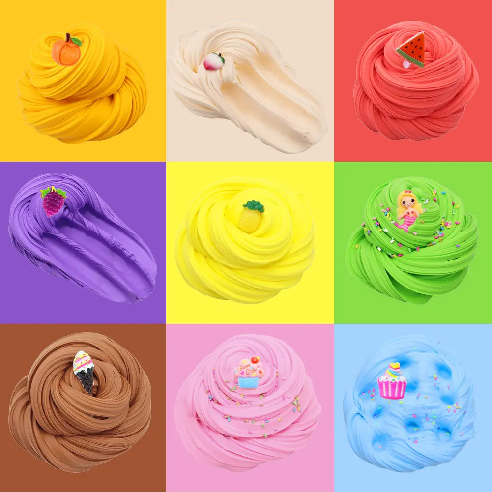 NOMI 9 Pack Cake Butter Slime Kits, Soft and Non-Sticky Slime Kit Party Favors for Girls and Boys, Easter gifts, Easter Basket Stuffers for Boys Girls Candy