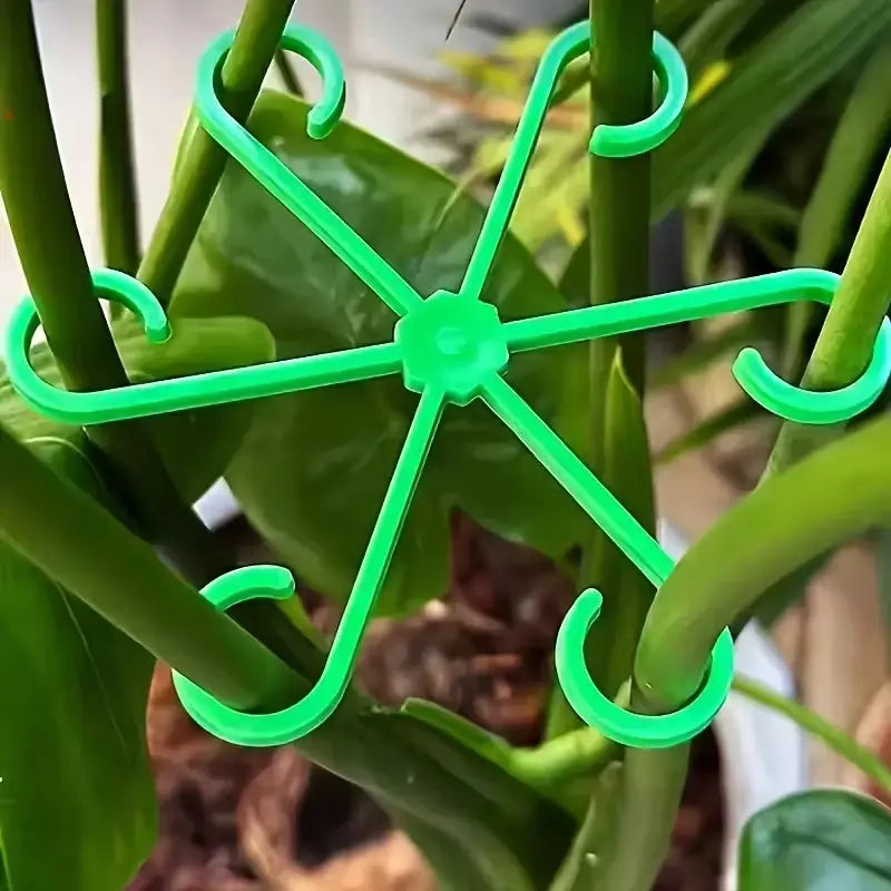 8Pcs Green Plant Stem Support Clips, Garden Plant Supplies, Heavy Duty Climbing Frame for Indoor & Outdoor Monstera, Hydroponic Plants, Flower Pots, Easy Install Garden Stakes Garden Trellis