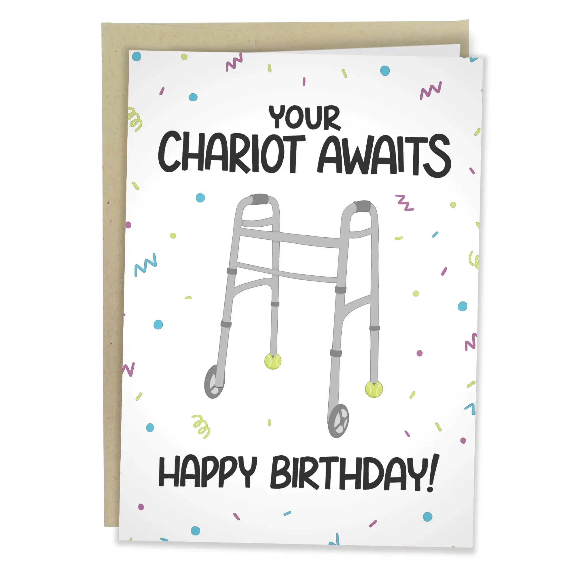 Hilarious Birthday Cards - Birthday Cards for Friends - 5x7 Inch Individual Greeting Card with Kraft Envelope