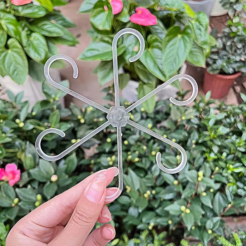 8Pcs Green Plant Stem Support Clips, Garden Plant Supplies, Heavy Duty Climbing Frame for Indoor & Outdoor Monstera, Hydroponic Plants, Flower Pots, Easy Install Garden Stakes Garden Trellis