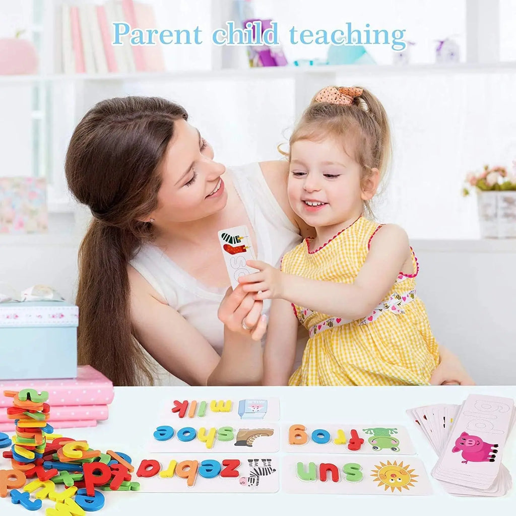 See and Spell Learning Toys, CVC Word Builders with Sight Words Flash Cards Kindergarten, Educational Toys for Toddler 2 3 4 Year Old Boys Girls - Gifts for Kids