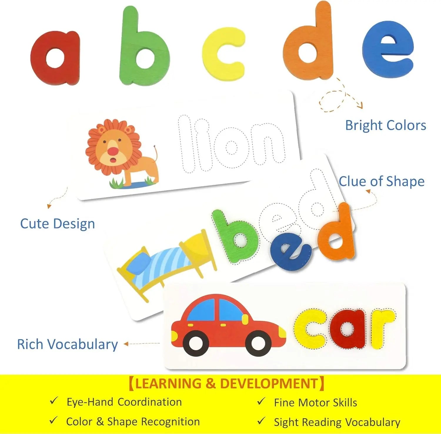 See and Spell Learning Toys, CVC Word Builders with Sight Words Flash Cards Kindergarten, Educational Toys for Toddler 2 3 4 Year Old Boys Girls - Gifts for Kids