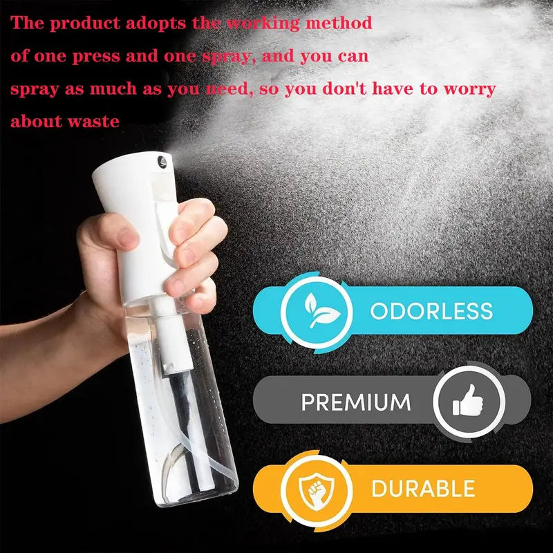 Clear Multifunctional Ergonomic Design Water Spray Bottle, Styler Spray Bottle, Clean Ultra Fine Continuous Mist